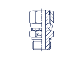 Штуцер FE D38 ORFS 2 - BSP 1.1/2 (обжатая гайка)