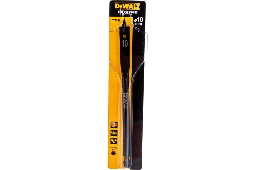 Сверло DEWALT EXTREME DT4762, по дереву перьевое, 10 x 152 мм