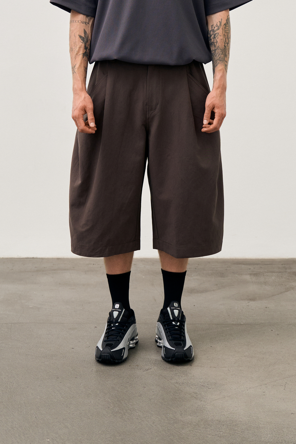 Шорты Blue Monte Structured Cropped Trousers "Metasequoia Palm"