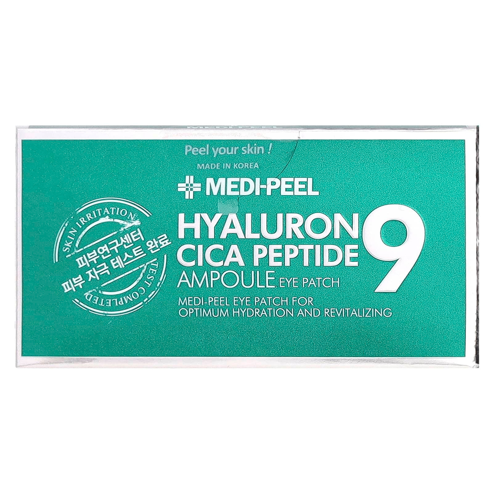 Medi-Peel, Патчи для глаз в ампулах с Hyaluron Cica Peptide 9, 60 патчей, 1,6 г каждый