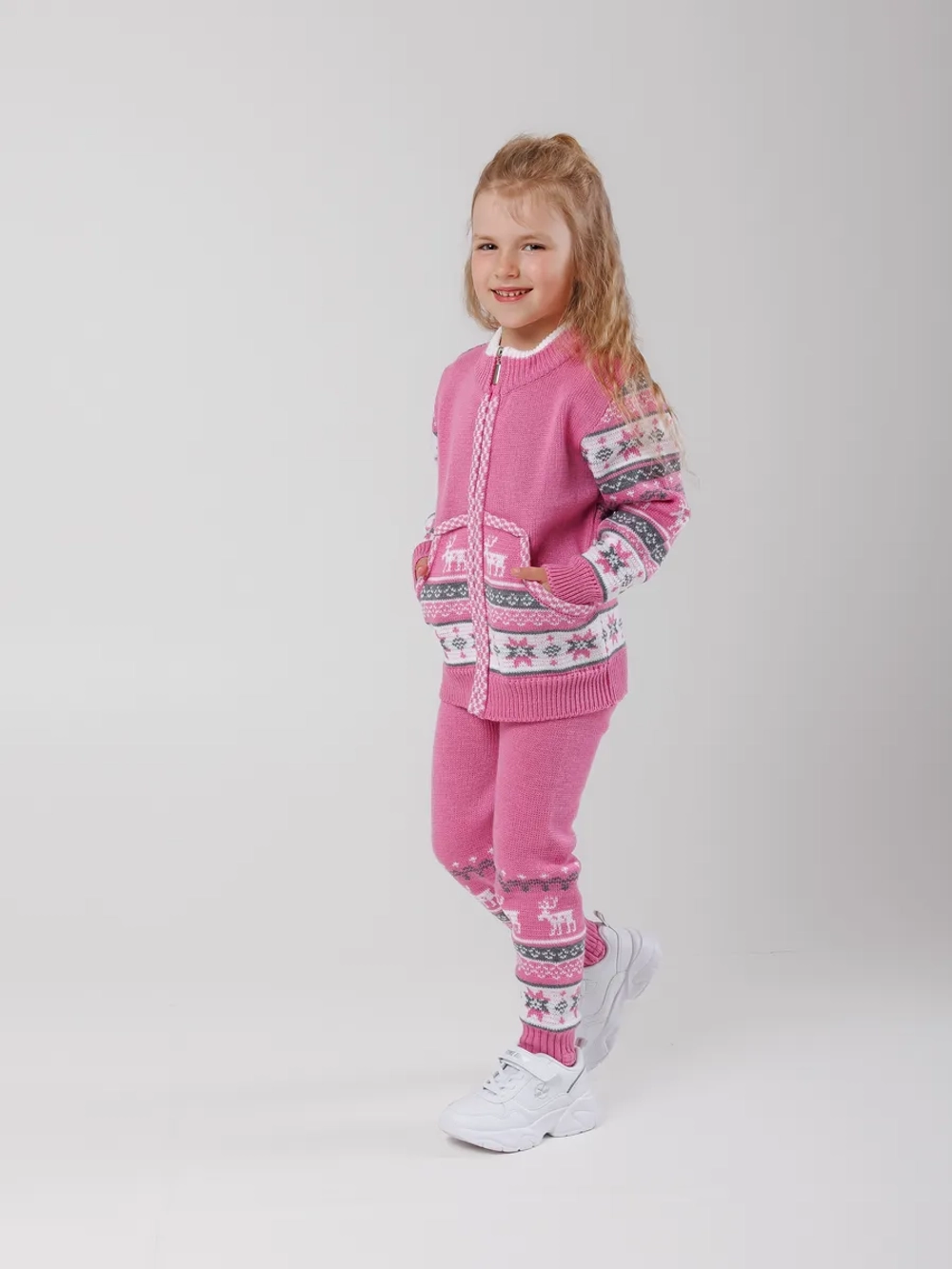 Кофта вязаная на молнии