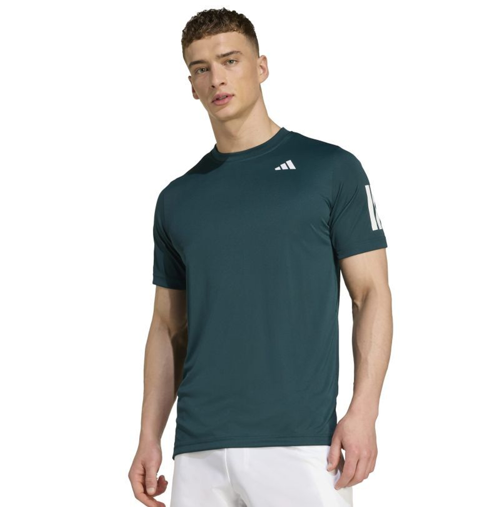 Мужская теннисная футболка Adidas Club Tennis Climacool 3-Stripes - aurora ivy