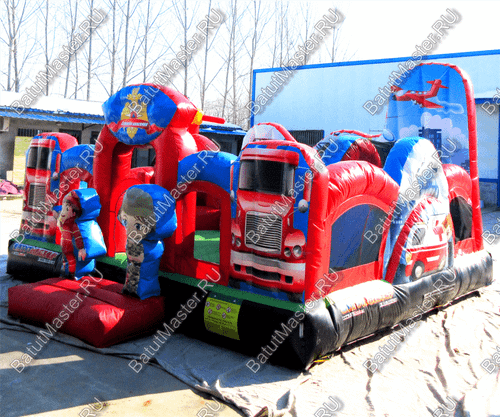 Надувной батут "Пожарные"