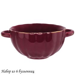 Lenardi 133-380 Набор из 6 бульонниц 350 мл MULTICOLOR в под.уп.(х6)Фарфор