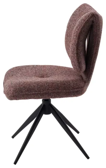 Стул ДЕЛИ (DELI) 360 град, цвет БРУСНИЧНЫЙ H300126-9 , ткань / ЧЕРНЫЙ каркас