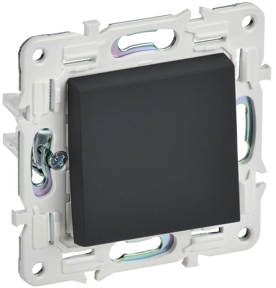 Выключатель 1-кл. SKANDY 10А SK-V01G графит IEK SK-V10-0-10-K53