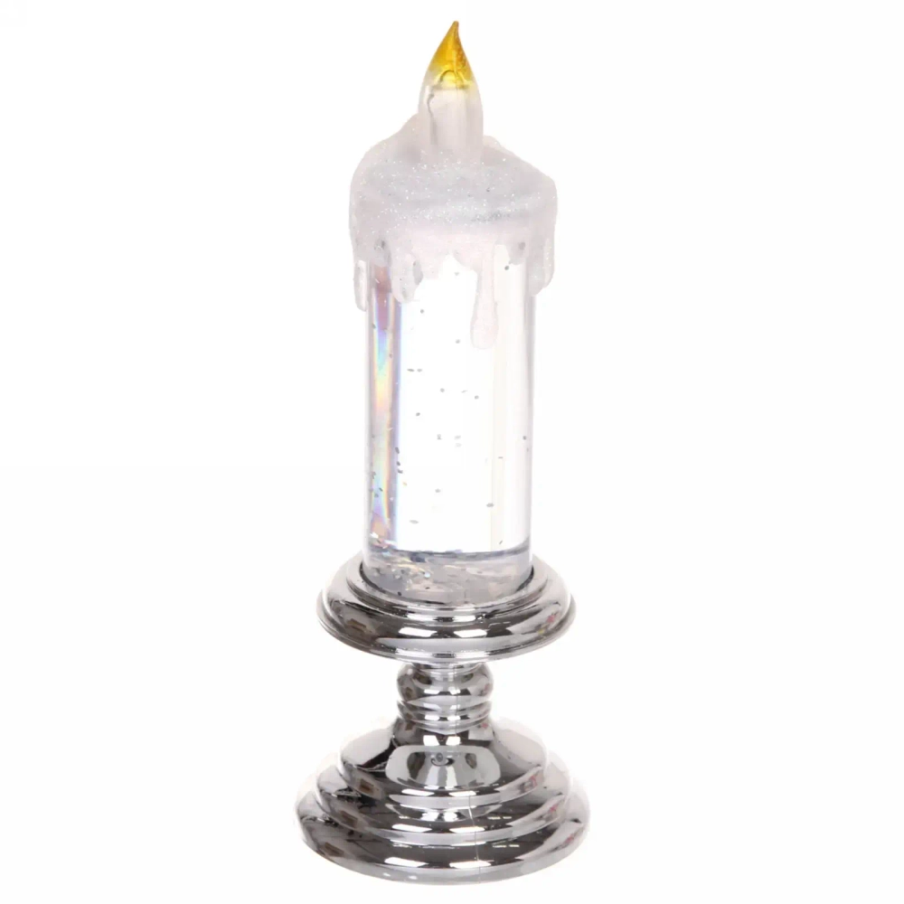 Сувенир с подсветкой «Свеча таинственная» 20*7 см, Серебро