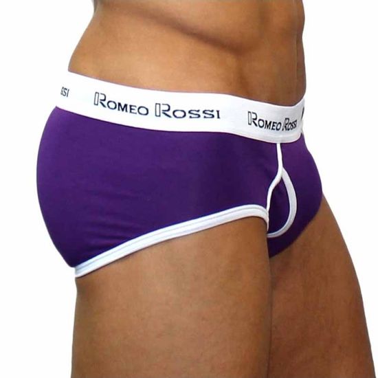 Мужские трусы брифы баклажановые Romeo Rossi RR366-5 Brief