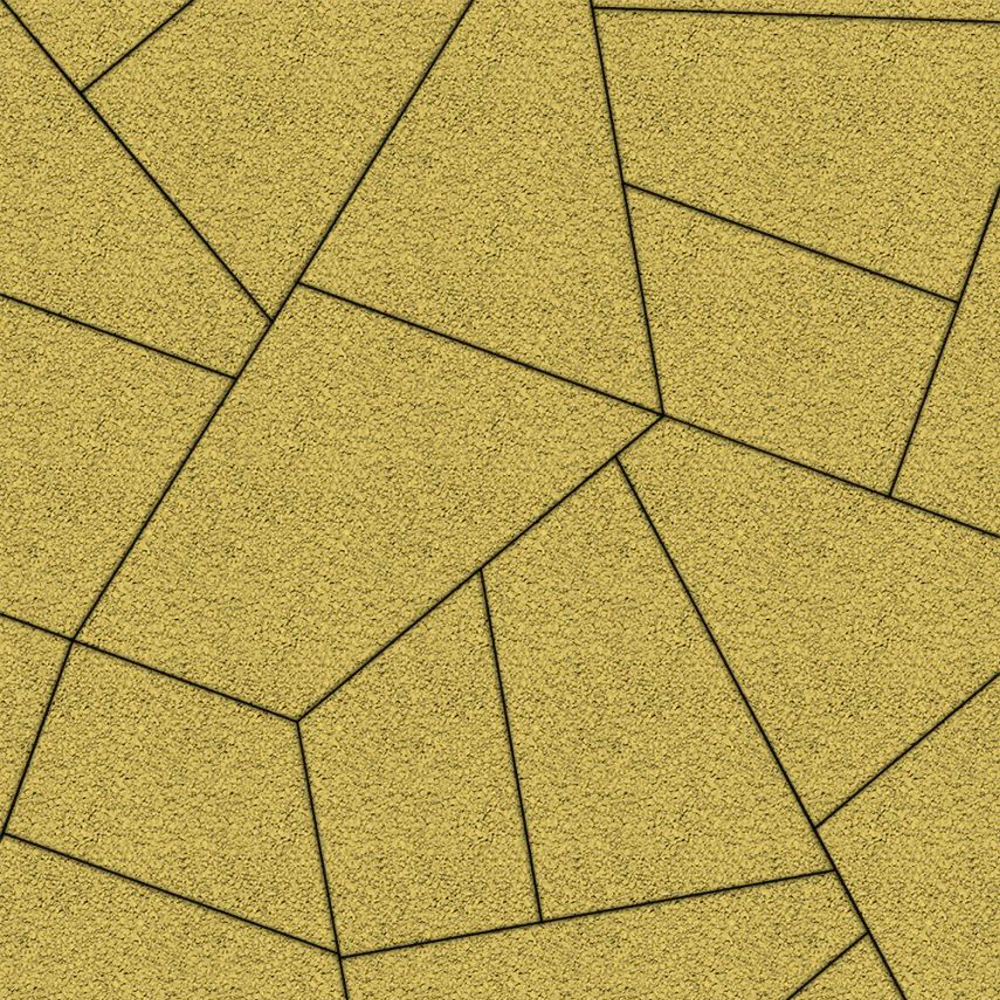 ТРОТУАРНАЯ ПЛИТКА ОРИГАМИ - Б.4.ФСМ.8 СТАНДАРТ ЖЕЛТЫЙ, КОМПЛЕКТ ИЗ 6 ВИДОВ ПЛИТ