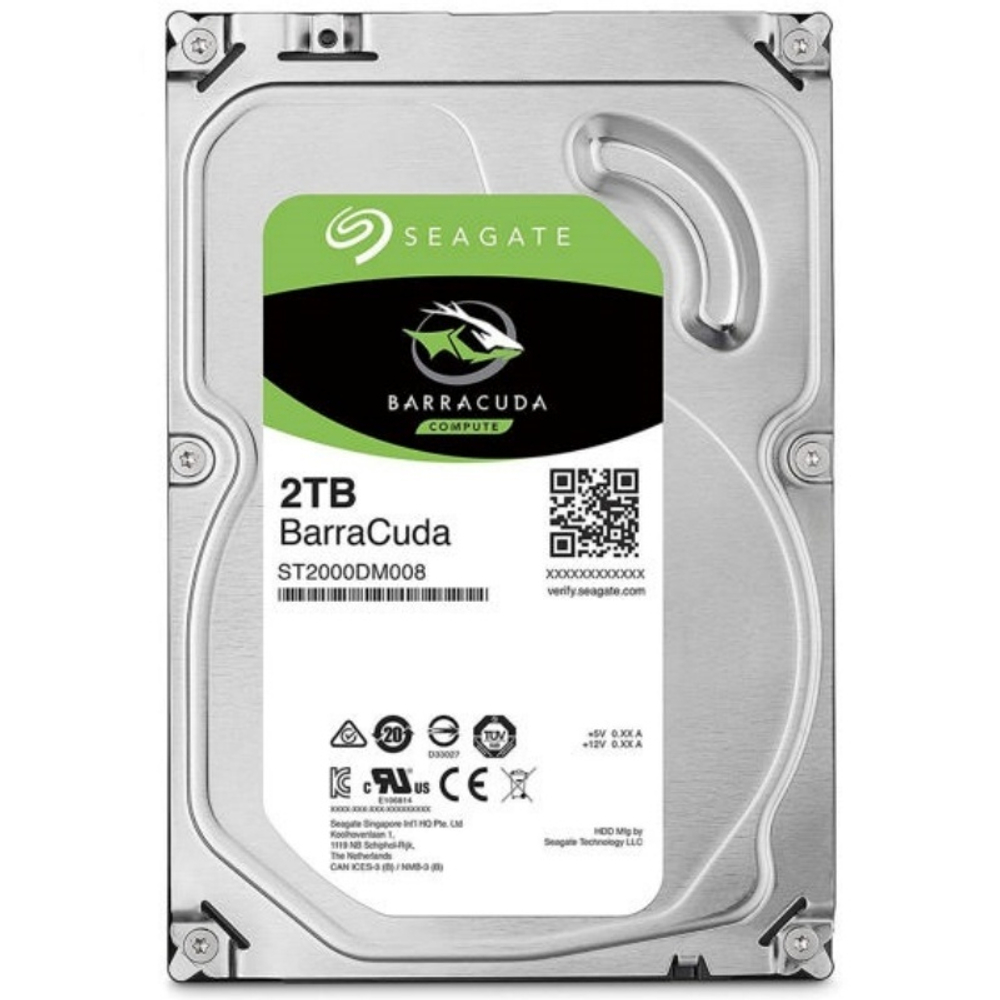 Жесткий диск Seagate Barracuda HDD 3.5" SATA 2Tb, 7200 rpm, 256Mb buffer, 512e/4kn, SMR