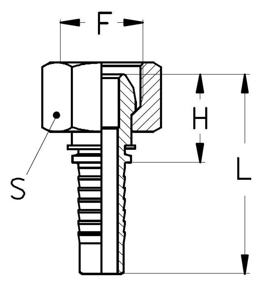 Фитинг DN 12 DKL (Г) 22x1.5