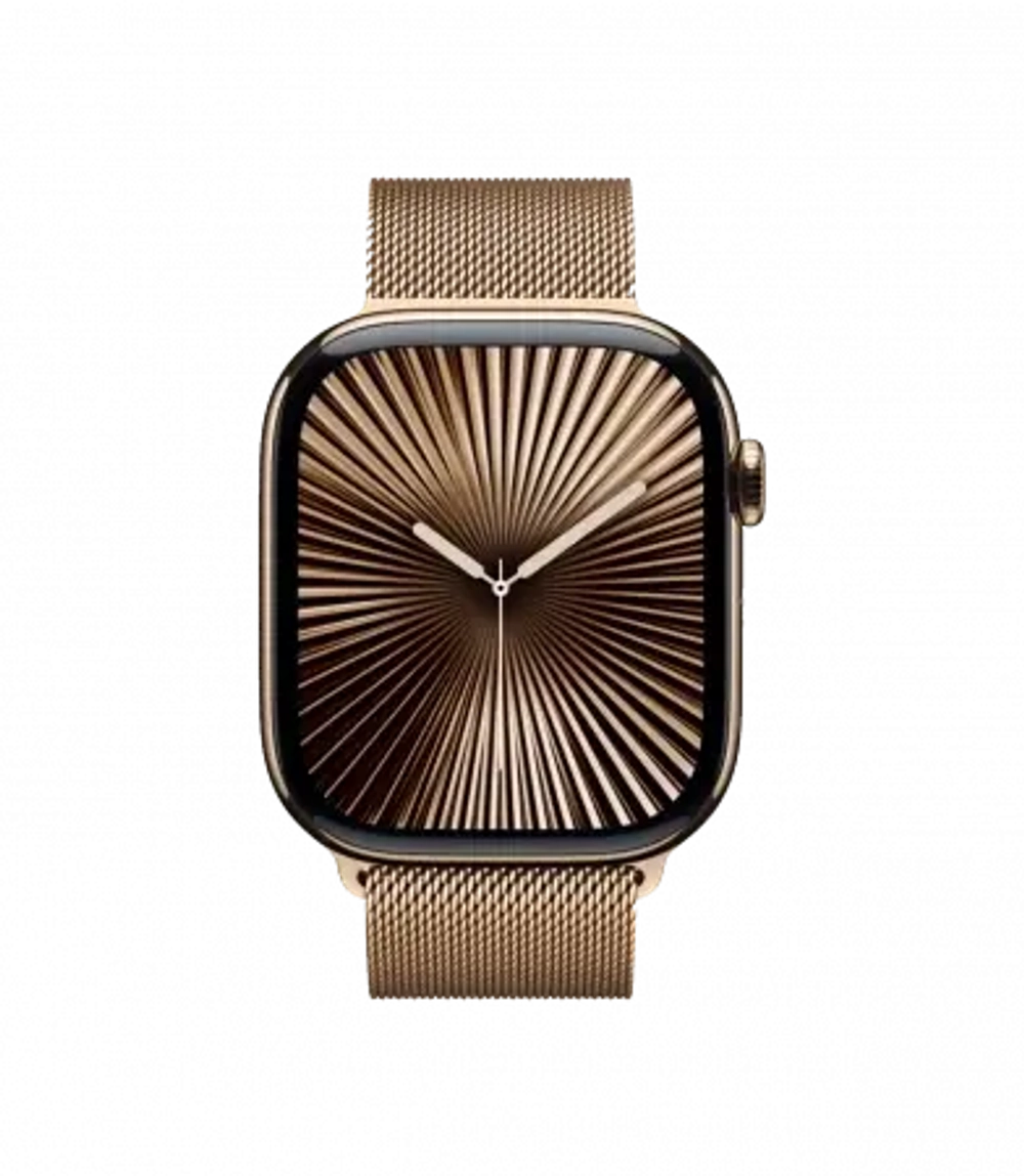 Apple Watch Series 10 42mm Titanium Gold Case/Milanese Titanium loop