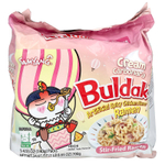 Buldak, Buldak ™, жареный рамэн, пряная курица, карбонара с кремом, 5 пакетиков по 140 г (4,93 унции)