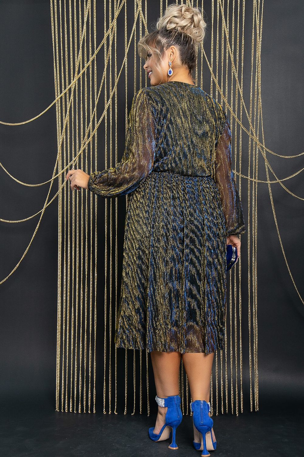 Платье Млечный путь (сине-золотое) П11715 LT Collection