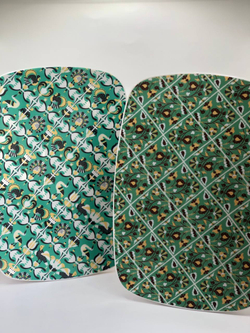 Блюдо малое или сервировочная тарелка. Коллекция  Изразец Коломенское. Цветы. Бревно (Log).