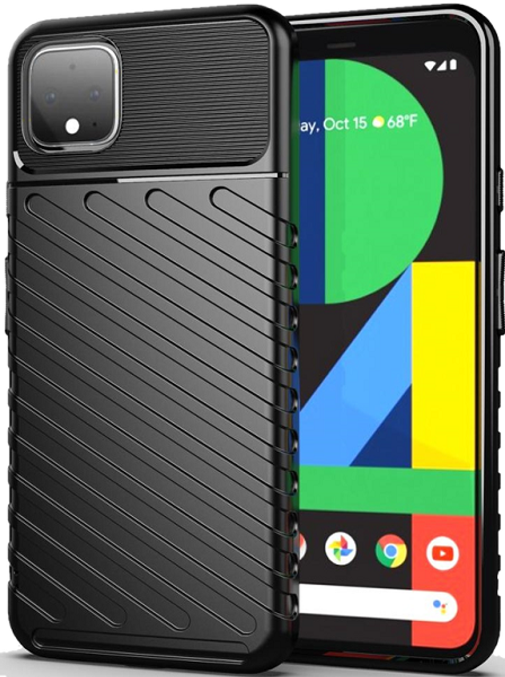 Чехол на Google Pixel 4 цвет Black (черный), серия Onyx от Caseport