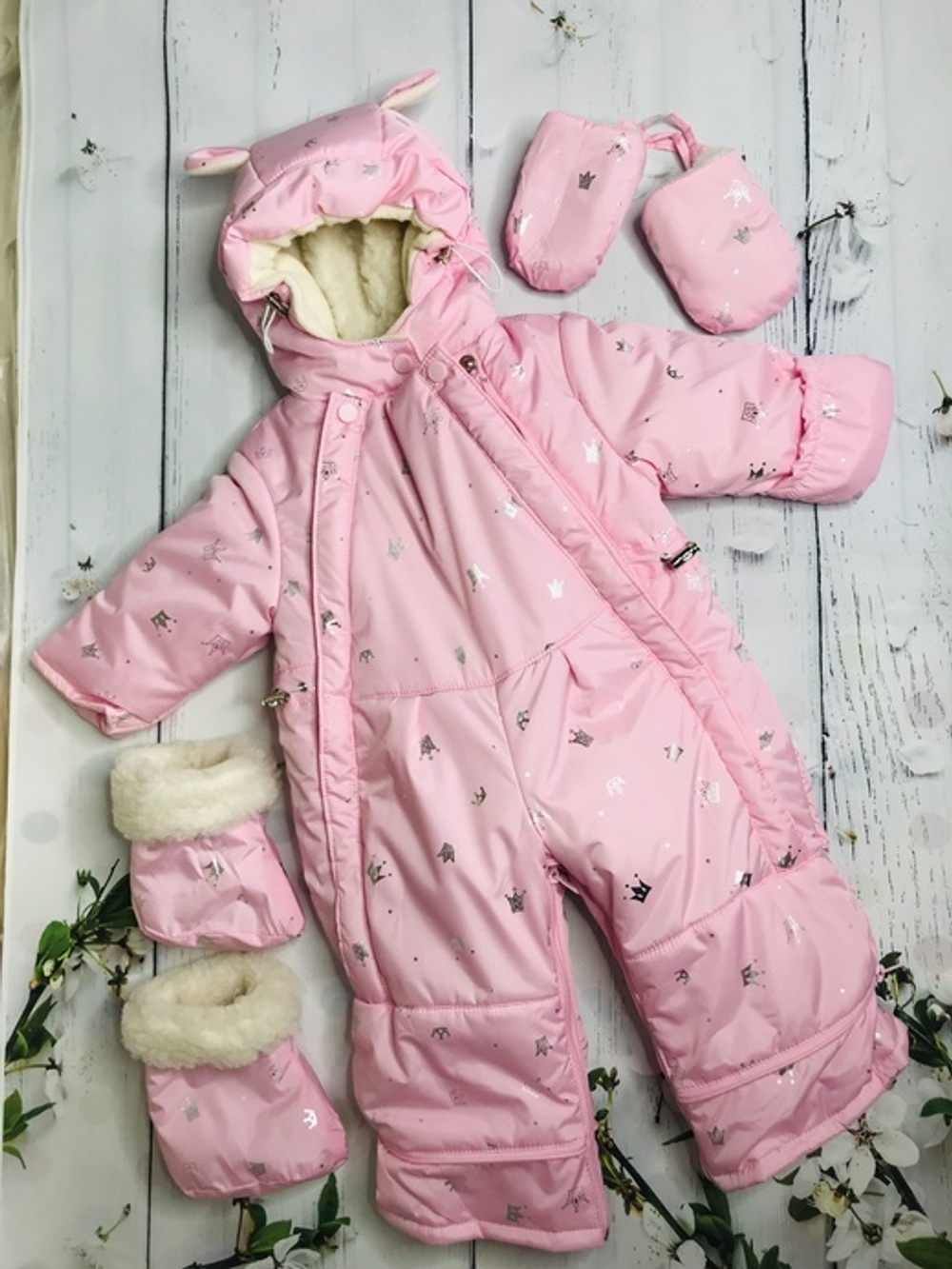 Комбинезон-трансформер (2в1) Модель: 025 "Коронки" (ИП Петрова Г.Г.) (Цвет: Черный, Размер: 80)