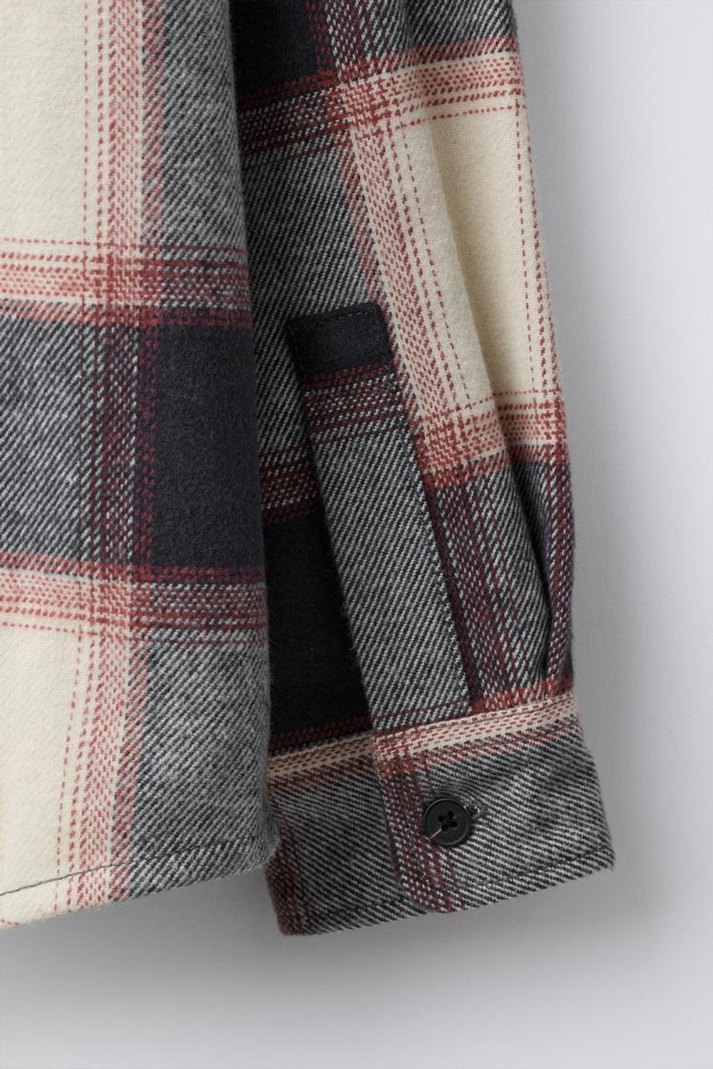 ZARA КУРТКА-РУБАШКА В КЛЕТКУ, КРАСНЫЙ