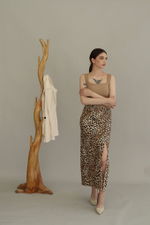 Юбка My star с леопардовым принтом и вырезом на бедре