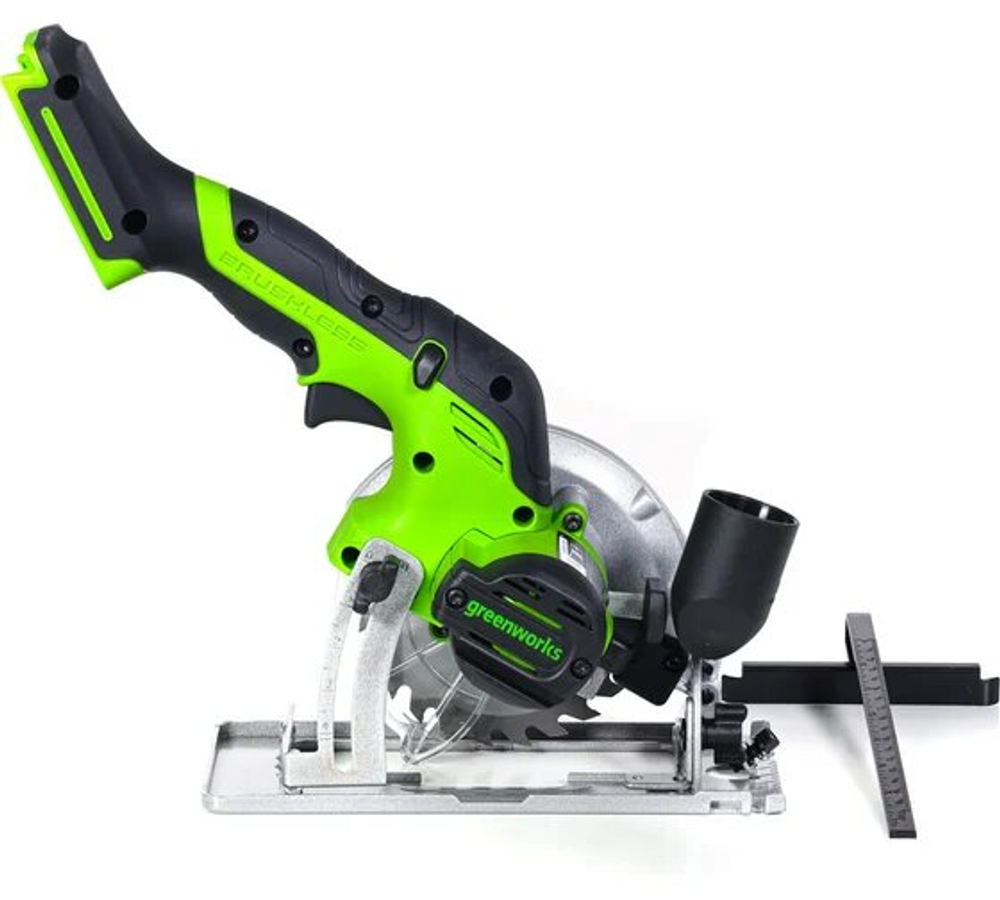Циркулярная мини-пила аккумуляторная GREENWORKS 24V G24MCS бесщеточная, без АКБ и ЗУ (1501207)