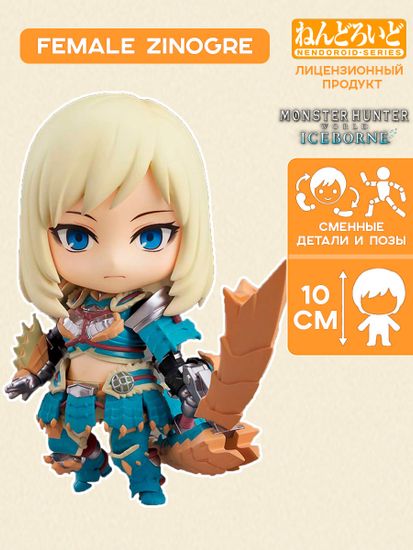 Фигурка Nendoroid CAPCOM MONSTER HUNTER WORLD ICEBORNE Female Zinogre Alpha Armor Ver DX 4580590123083 / фигурка Нендоройд по мотивам игры "Монстр Хантер"