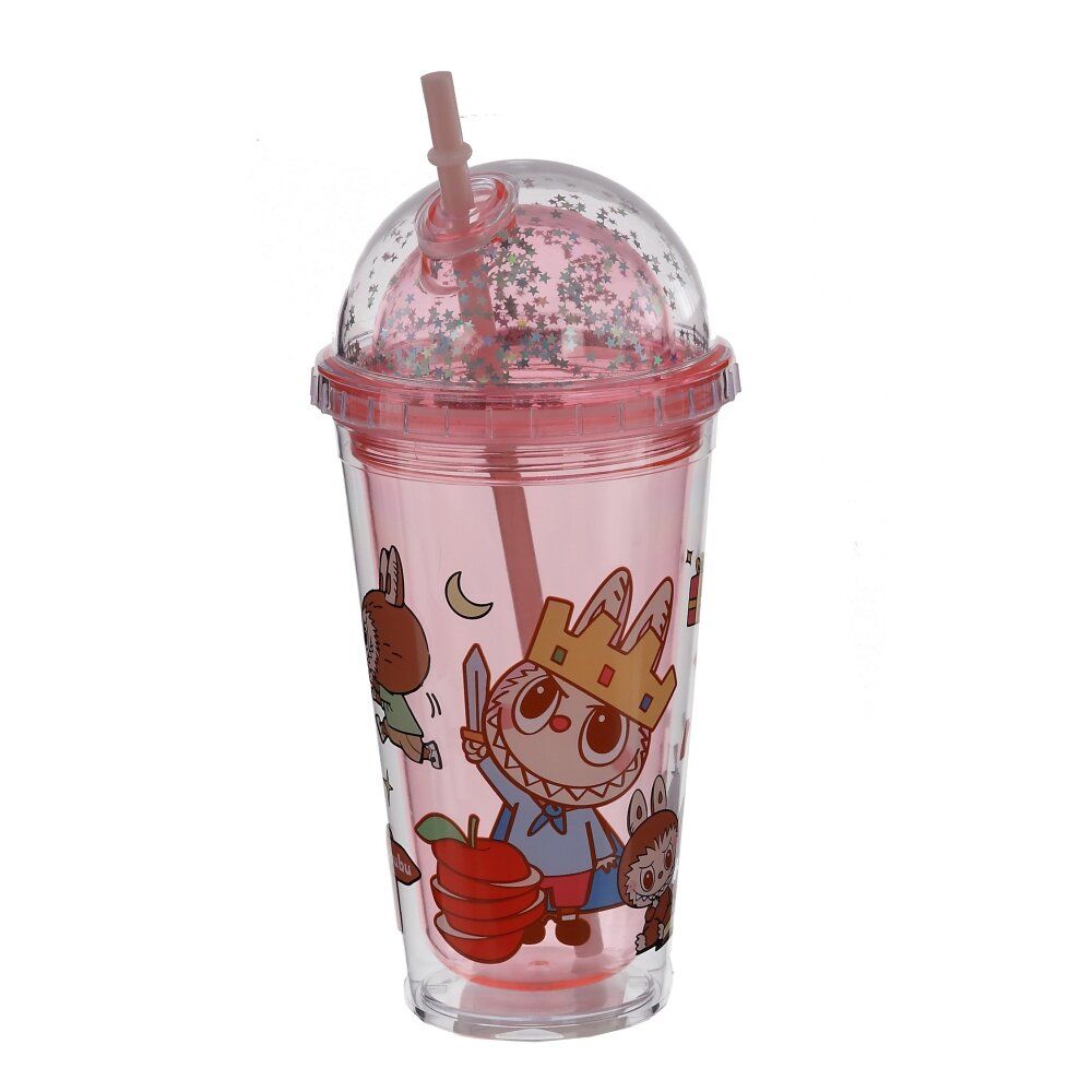 GAEM Стакан с крышкой и трубочкой, 460 мл, L10 W10 H21 см