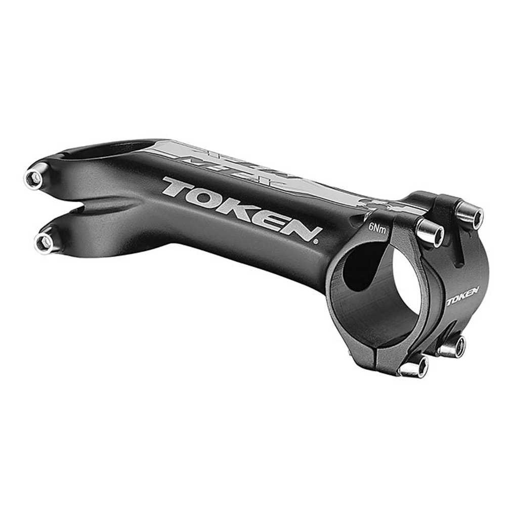 Вынос руля 1-1/8", 31.8х70мм, -20°, кованый AL6061, чёрный/белая графика, инд уп.TK9320-70 WH
