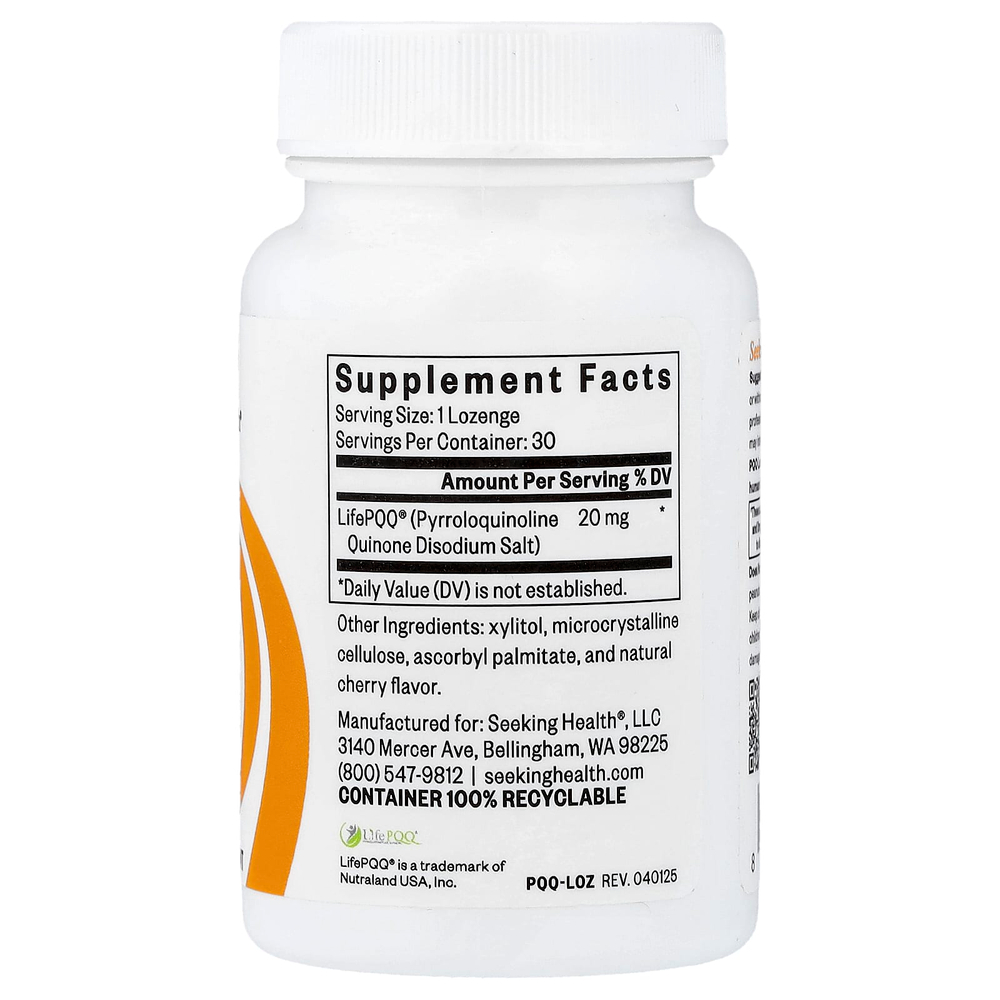 Seeking Health, PQQ пастилки, 20 мг, 30 пастилок