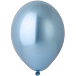 Шар латексный Хром 36 см (Голубой)
