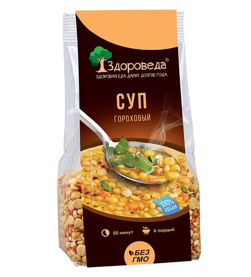 Суп гороховый постный "Здороведа", 250г.