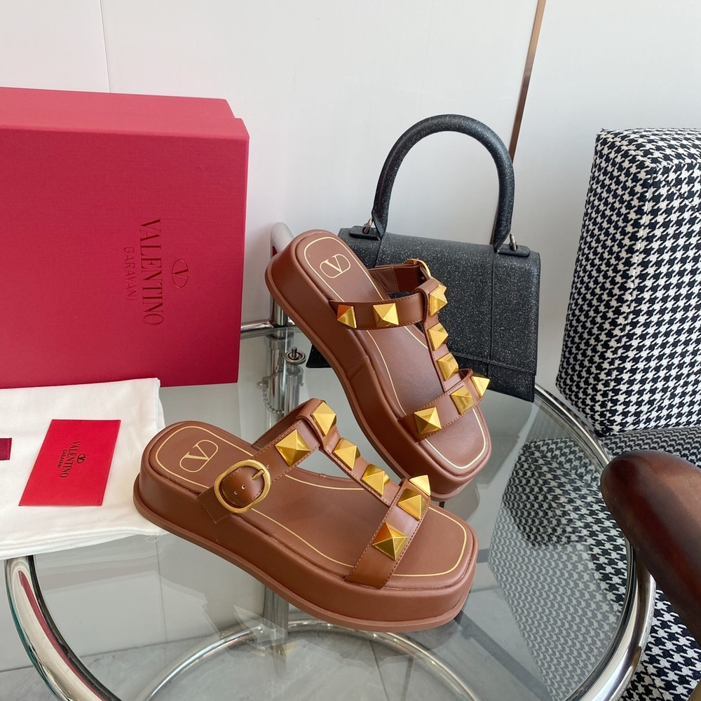Valentino Roman Stud Slide Sandal