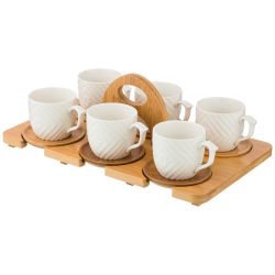 КОФЕЙНЫЙ НАБОР LEFARD "NATIVE" НА 6 ПЕР. 12ПР. 150 МЛ НА ПОДСТАВКЕ 34,5*20*8 СМ (КОР=8НАБ.)