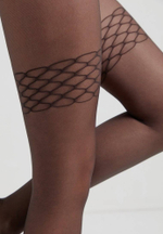CONTE VERSALE Колготки женские с ажурной имитацией чулок