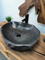 Раковина из речного камня RS-65840 60х48х15 из натурального камня