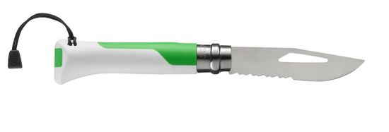 Складной нож Opinel №8 Fluo Green, зеленый, 002319 c клинком из стали Sandvik™ 12С27, рукоять Полиформальдегид POM (пластик)