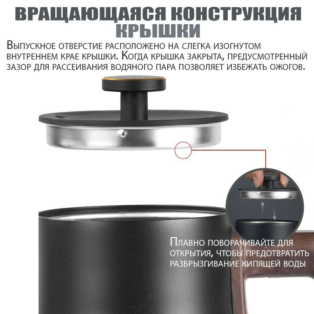 Чайник с регулировкой температуры нагрева (белый)