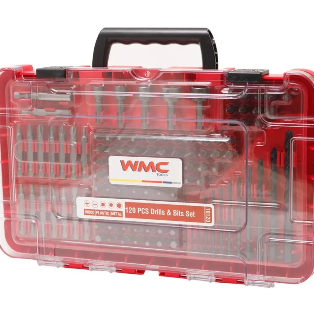Набор бит и сверл 120пр. в пластиковом футляре WMC TOOLS WMC-10120