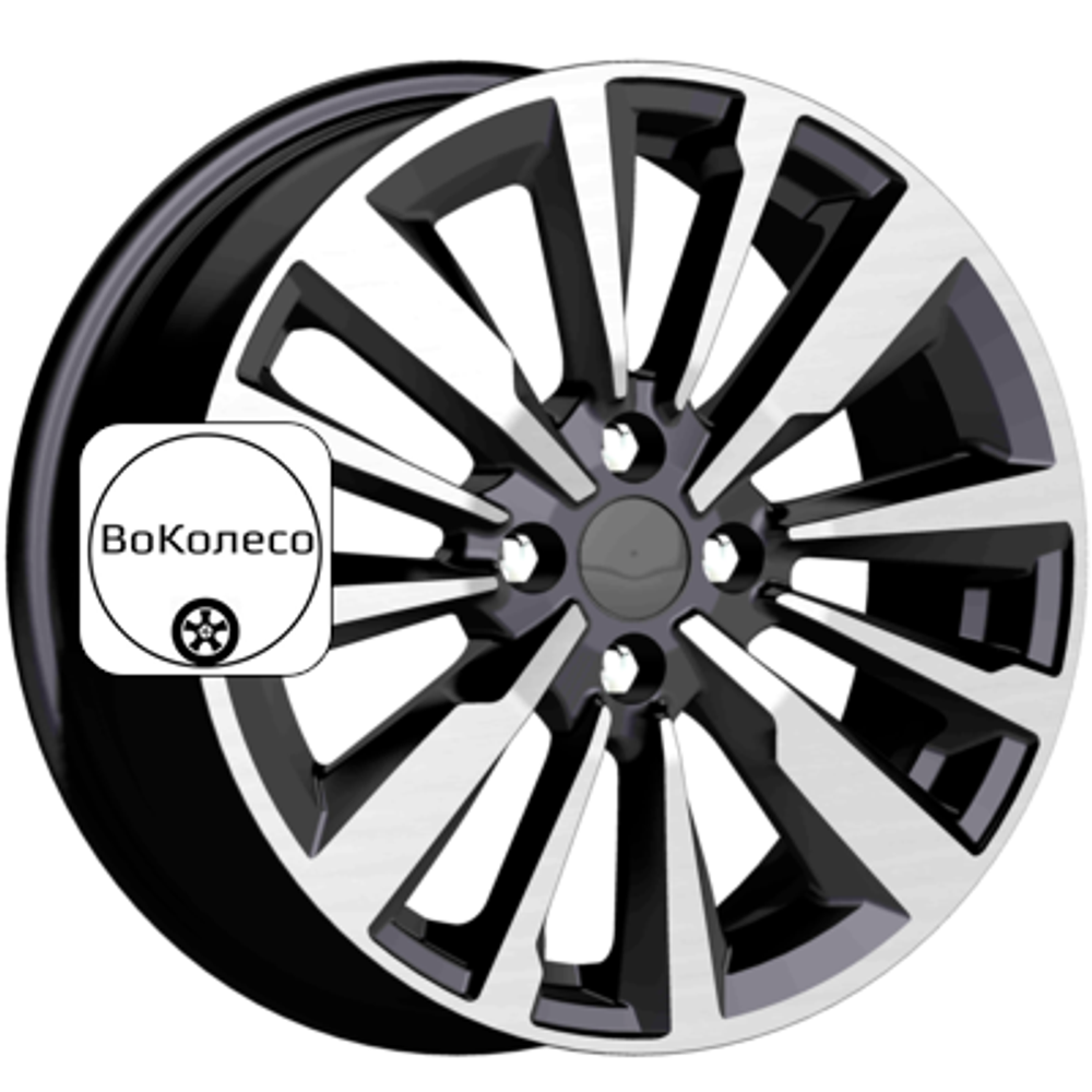 6,5x16/4x100 ET37 D60,1 Эрман (КС997) Алмаз черный K&K