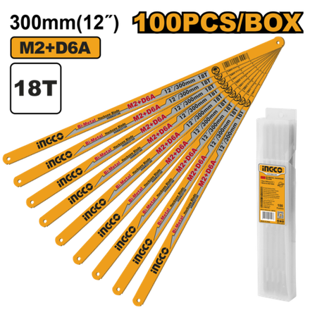 Полотно ножовочное по металлу INGCO HSBB22188 INDUSTRIAL 18T 300 мм