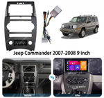 Магнитола для Jeep Commander 2005-2010 - Carmedia SF-9303 QLed, Android 12, TS10, CarPlay, 4G SIM-слот
