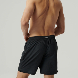 Мужские пляжные шорты черные ATLANTIC 4Way Stretch Texture KMB-226