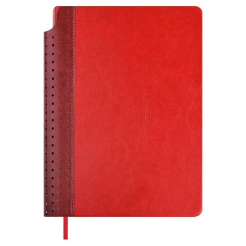 Ежедневник недатированный ESCALADA, #ДУМАЙ КАК МИЛЛИАРДЕР, А5, 160 л., арт. 70650/ 15 САРИФ КРАСНЫЙ (кожзам: 146х211 мм, интегральный переплёт, материал обложки: искусственная кожа "Сариф"; способ крепления блока: ниткошвейный; декор: металлические у