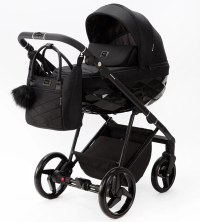 Детская коляска Adamex Quantum 3 в 1 Q-TK53 (ЧЕРНЫЙ)