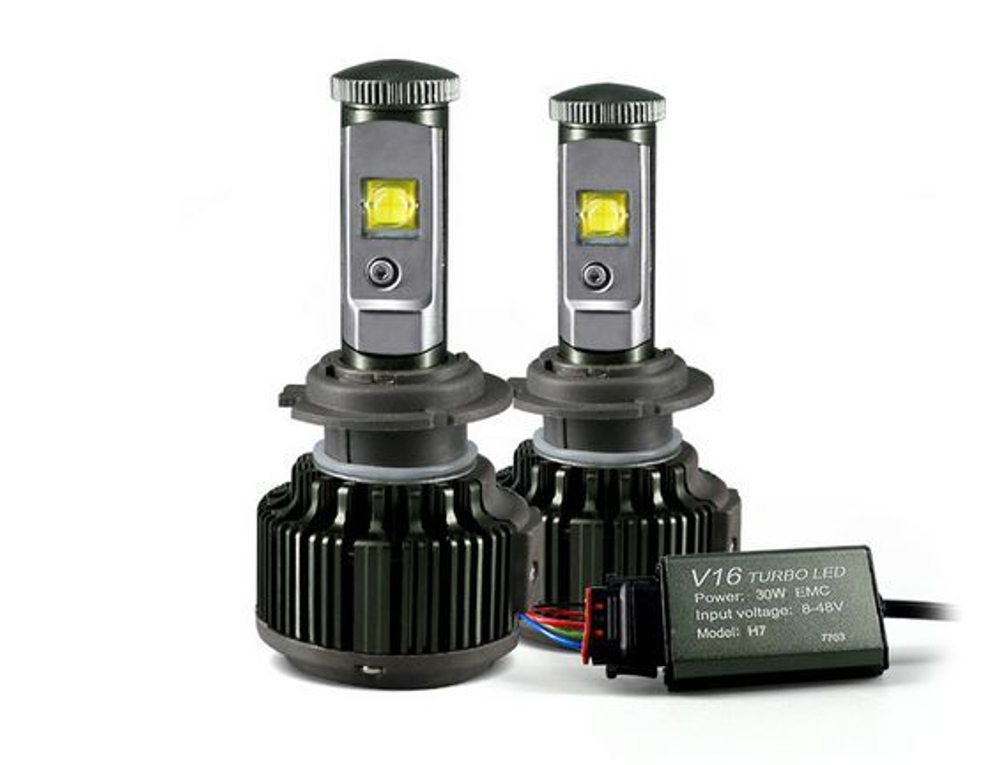 Светодиодная лампа H7 V16, 9-36V, 30W (комплект 2шт)