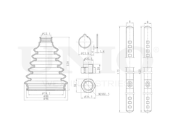 Пыльник ШРУСа (к-т) UNIO DUC-30028K