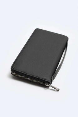 ZARA КОШЕЛЕК XL С ПЛЕЧЕВЫМ РЕМНЕМ, ЧЕРНЫЙ