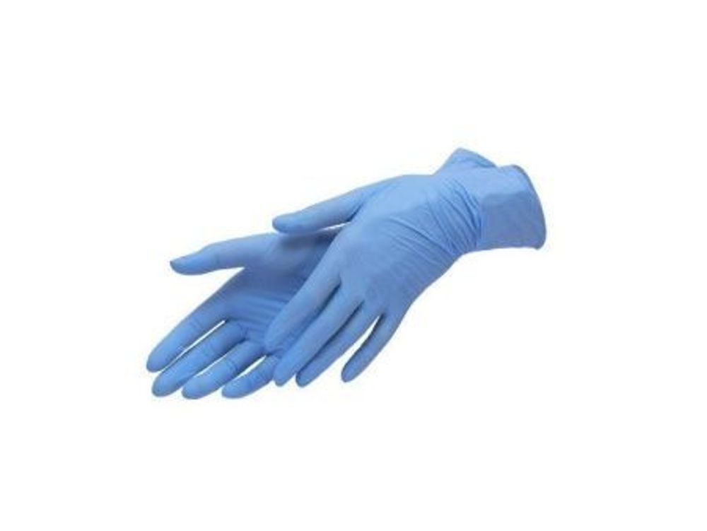 Перчатки медицинские нитриловые BI-SAFE голубые, S
