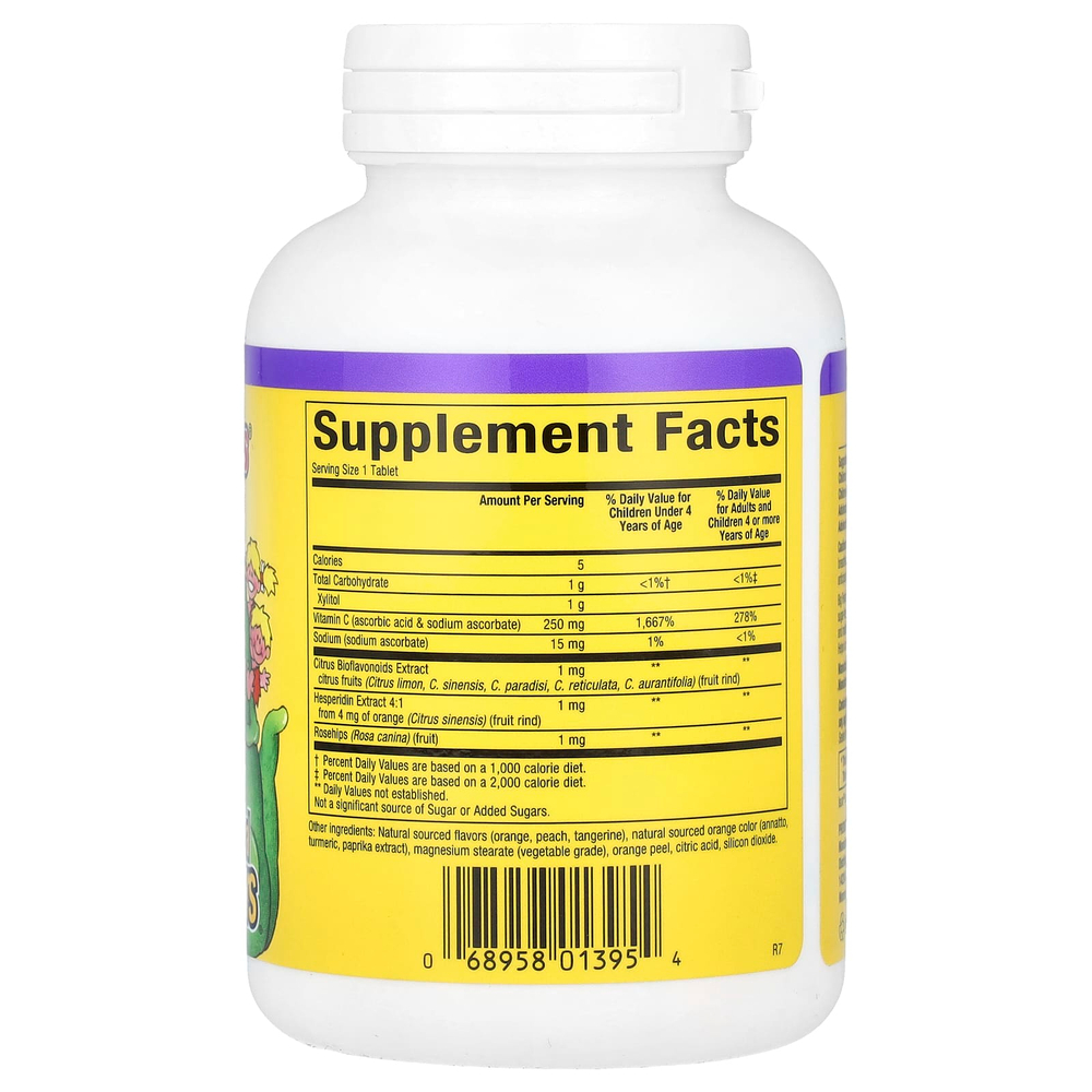 Natural Factors, Big Friends, жевательный витамин C, апельсиновый вкус, 250 мг, 90 жевательных таблеток