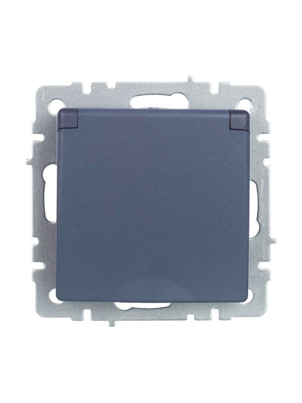 Розетка BRITE РСбш10-3-БрМ 16А IP20 с заземл. защ. шторки с крышкой механизм маренго IEK BR-R16-16-K35