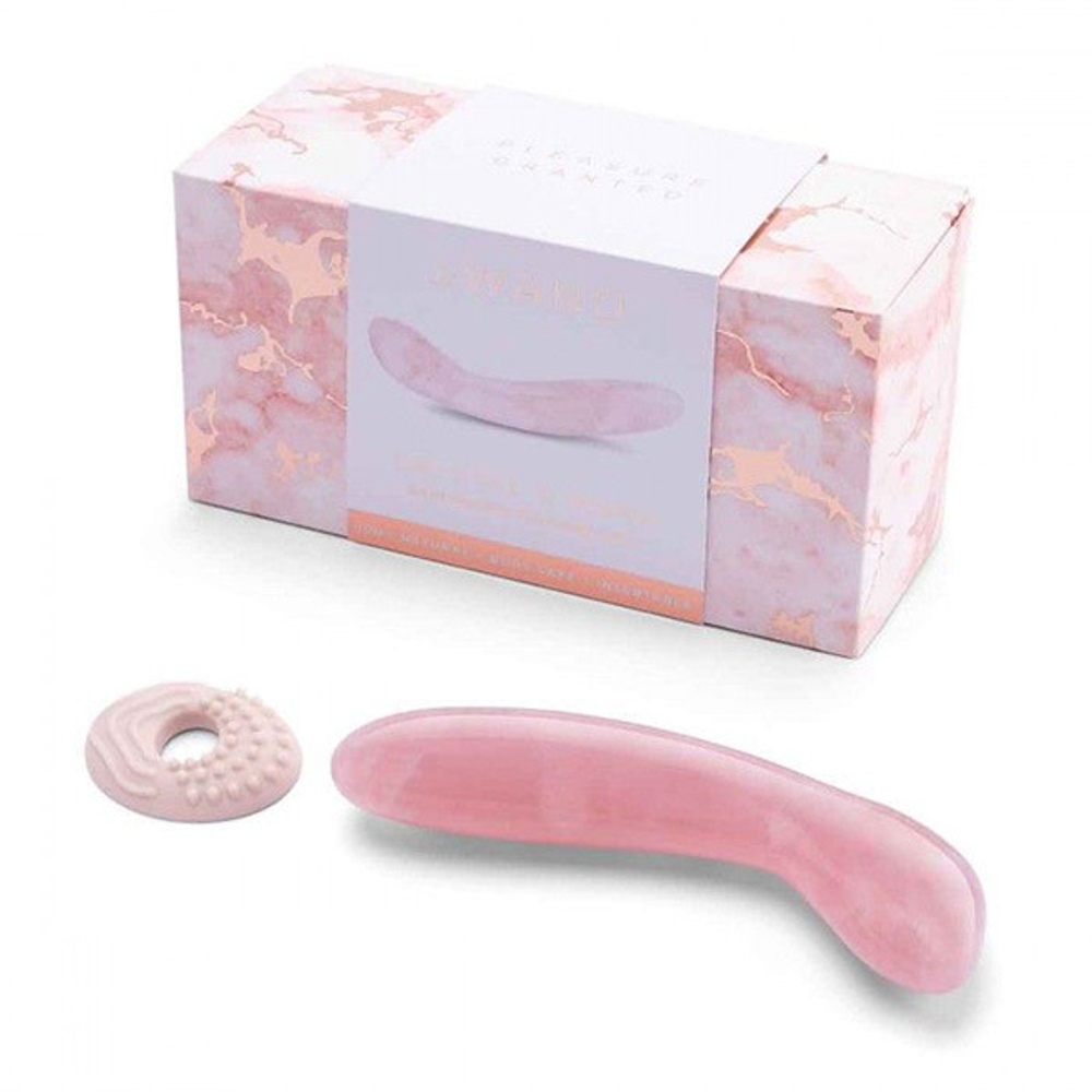 Массажер 17,8см для G-точки из розового кварца Le Wand Crystal G-Wand LW-032-RQ